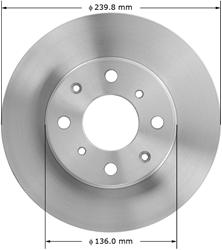 Bendix Brakes Global Brake Rotors for 1990-2000 CIVIC, 1993-1997 CIVIC DEL SOL, 1990-1991 CRX - PRT1581