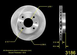 Bendix Brakes Global Brake Rotors for 1989-1998 SONATA - PRT1600