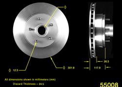 Bendix Brakes Global Brake Rotors for 1988-1992 CAMARO, 1989-1992 FIREBIRD - PRT1603