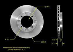 Bendix Brakes Global Brake Rotors PRT1609