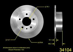 Bendix Brakes Global Brake Rotors for 1988-1991 M3 - PRT1612