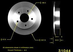 Bendix Brakes Global Brake Rotors for 1990-1994 MAXIMA - PRT1645