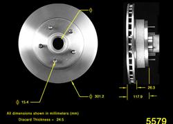 Bendix Brakes Global Brake Rotors for 1990 BROUGHAM - PRT1646