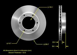 Bendix Brakes Global Brake Rotors for 1990-1992 LAND CRUISER - PRT1661