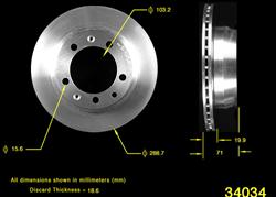 Bendix Brakes Global Brake Rotors for 1980-1988 924, 1980-1985 928, 1983-1986 944 - PRT1665