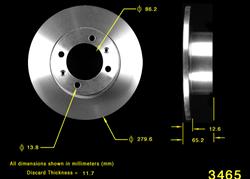 Bendix Brakes Global Brake Rotors for 1981-1987 900 - PRT1681