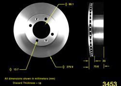 Bendix Brakes Global Brake Rotors for 1986-1987 900 - PRT1682