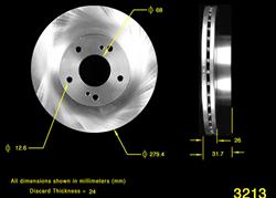 Bendix Brakes Global Brake Rotors for 1987-1989 300ZX - PRT1689