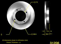 Bendix Brakes Global Brake Rotors for 1980 TERCEL - PRT1691