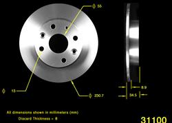 Bendix Brakes Global Brake Rotors for 1990-1993 MIATA - PRT1694
