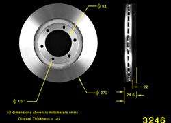 Bendix Brakes Global Brake Rotors for 1987-1993 B2600 - PRT1695