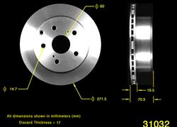 Bendix Brakes Global Brake Rotors for 1989-1992 CRESSIDA - PRT1699