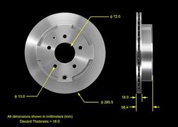Bendix Brakes Global Brake Rotors for 1992-1995 929, 1993-1998 MPV - PRT1706