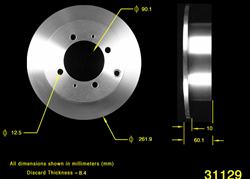 Bendix Brakes Global Brake Rotors PRT1708