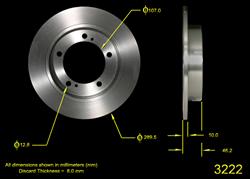 Bendix Brakes Global Brake Rotors PRT1710