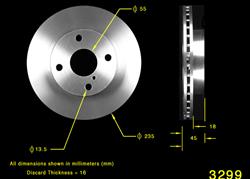 Bendix Brakes Global Brake Rotors for 1990-1993 MIATA - PRT1717