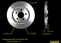 Bendix Brakes Global Brake Rotors PRT1719