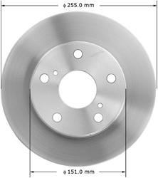 Bendix Brakes Global Brake Rotors for 1992-2001 CAMRY - PRT1724