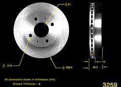 Bendix Brakes Global Brake Rotors for 1983-1987 626 - PRT1725
