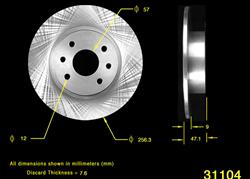 Bendix Brakes Global Brake Rotors for 1990-1992 IMPULSE, 1991-1993 STYLUS - PRT1728