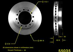 Bendix Brakes Global Brake Rotors PRT1730