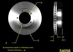 Bendix Brakes Global Brake Rotors for 1994-1997 DEFENDER 90, 1990-1994 RANGE ROVER - PRT1755