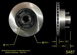 Bendix Brakes Global Brake Rotors for 1992-1997 AEROSTAR - PRT1758