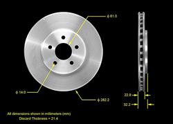 Bendix Brakes Global Brake Rotors for 1979-1980 900, 1975-1980 99 - PRT1762