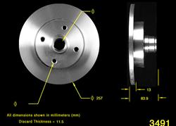 Bendix Brakes Global Brake Rotors for 1977-1982 924 - PRT1765