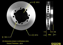 Bendix Brakes Global Brake Rotors PRT1770
