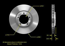 Bendix Brakes Global Brake Rotors for 1987-1990 VAN - PRT1775
