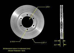 Bendix Brakes Global Brake Rotors for 1989 MILANO - PRT1779