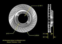 Bendix Brakes Global Brake Rotors for 1986-1989 911 - PRT1782
