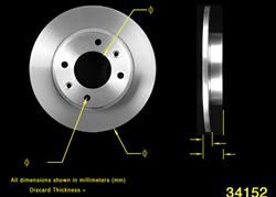 Bendix Brakes Global Brake Rotors for 1989-1991 405 - PRT1791