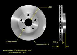 Bendix Brakes Global Brake Rotors for 1992-1999 SC300 - PRT1797