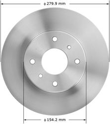 Bendix Brakes Global Brake Rotors for 1993-2001 ALTIMA, 1999-2002 G20, 2000-2006 SENTRA - PRT1892