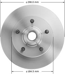 Bendix Brakes Global Brake Rotors for 1994-2001 E-150 ECONOLINE, 1990-1996 F-150 - PRT1907