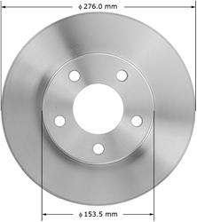 Bendix Brakes Global Brake Rotors for 1994-2004 MUSTANG - PRT1911