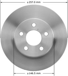 Bendix Brakes Global Brake Rotors for 1995-1999 NEON - PRT5023
