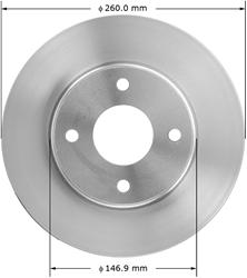 Bendix Brakes Global Brake Rotors for 1995-2000 CONTOUR, MYSTIQUE, 1999-2002 COUGAR - PRT5044