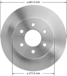 Bendix Brakes Global Brake Rotors for 1997-2002 DAKOTA, 1998-2002 DURANGO - PRT5147