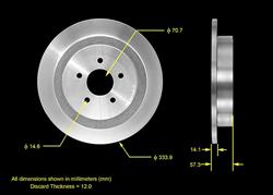 Bendix Brakes Global Brake Rotors for 2003-2011 TOWN CAR - PRT5380