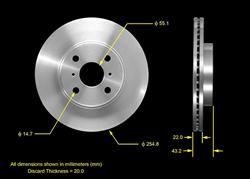 Bendix Brakes Global Brake Rotors for 2004-2006 XA, XB - PRT5476