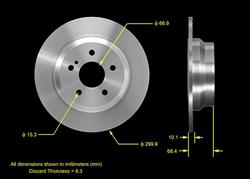 Bendix Brakes Global Brake Rotors PRT5482