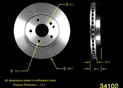 Bendix Brakes Global Brake Rotors PRT5492