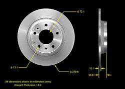 Bendix Brakes Global Brake Rotors for 2011-2012 FUSION, MKZ, 2011 MILAN - PRT5499