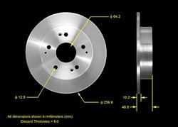 Bendix Brakes Global Brake Rotors for 2004-2005 CIVIC - PRT5517