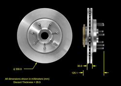 Bendix Brakes Global Brake Rotors for 2004-2008 F-150, 2006-2008 MARK LT - PRT5520