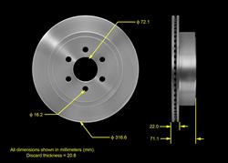 Bendix Brakes Global Brake Rotors for 2003 DURANGO - PRT5523