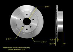 Bendix Brakes Global Brake Rotors PRT5536
